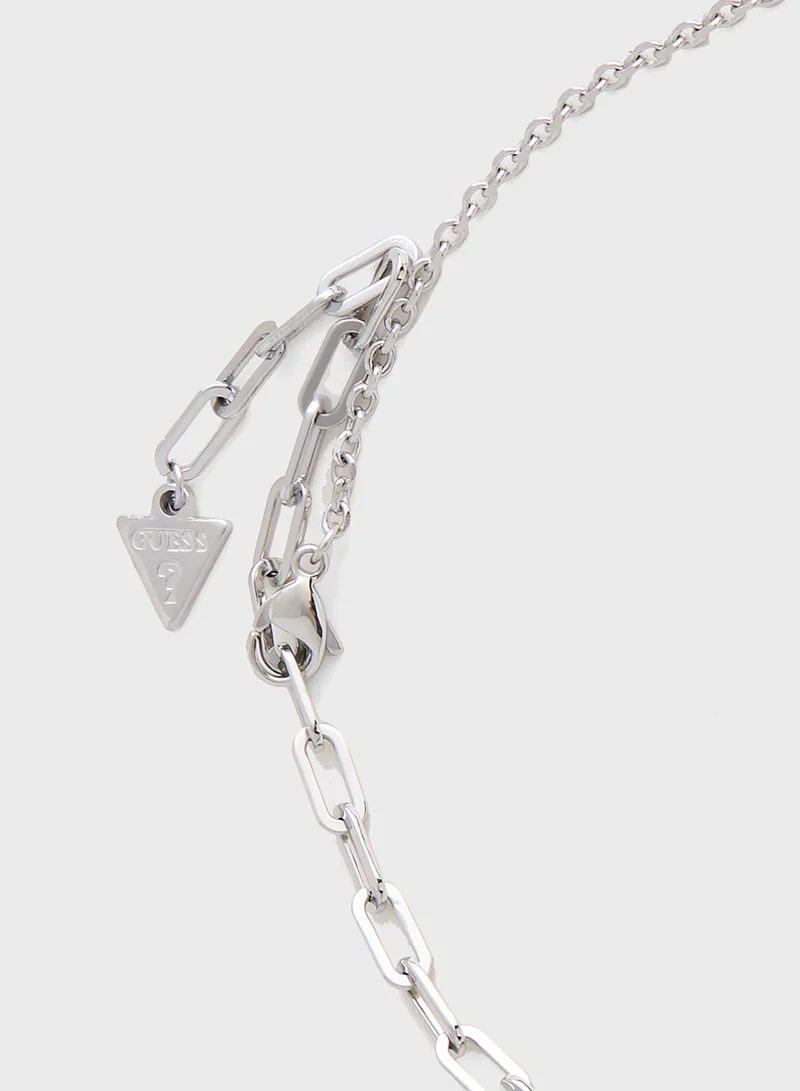 GUESS Pendent Drop Detail Long Necklace