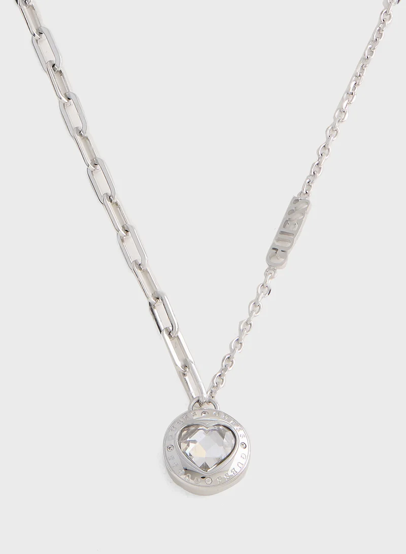 GUESS Pendent Drop Detail Long Necklace