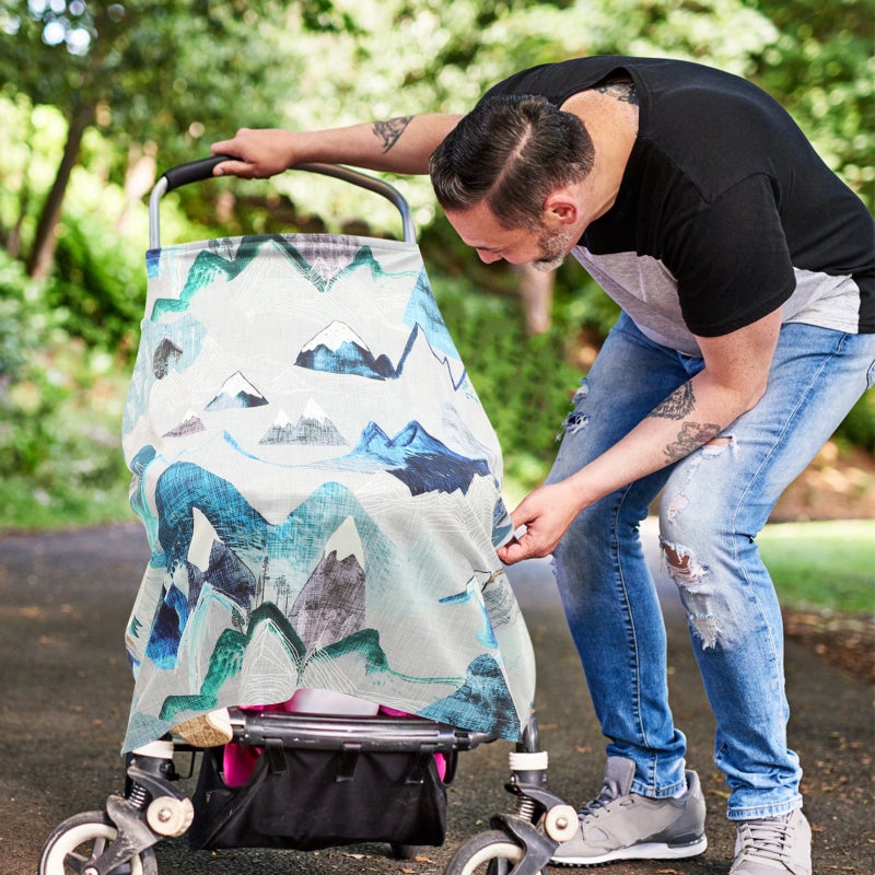 Washable Baby Carrier Cover Professional Carseat Canopy Daily Use Outdoor Activities Blue 70x62.5x29cm Breastfeeding Cover 1Pack - Image 5
