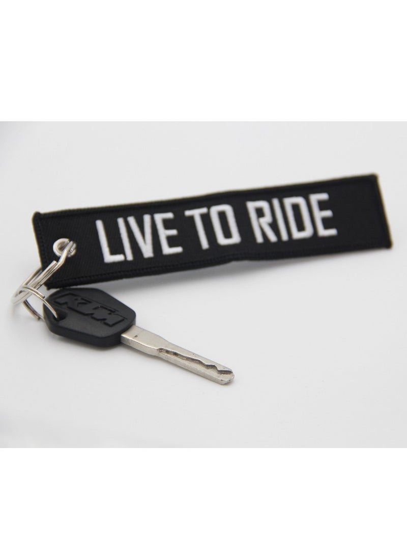 ZAP live To Ride   Key Tag With  Embroidery - Image 2