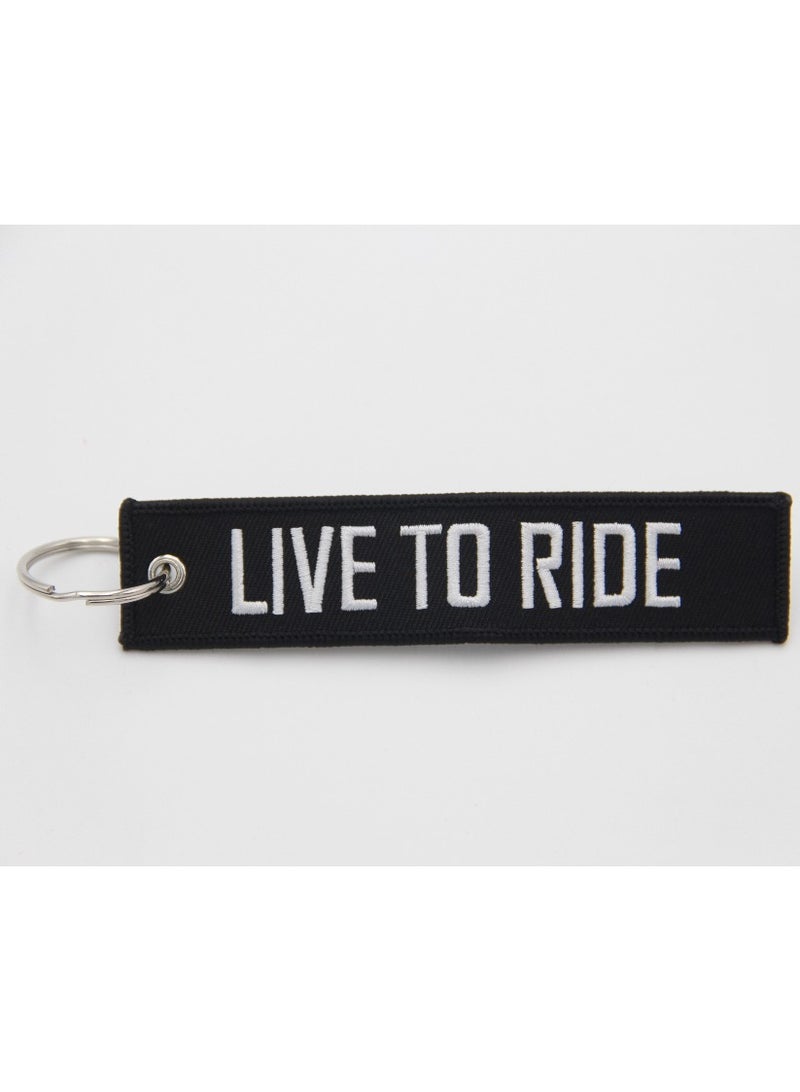 ZAP live To Ride   Key Tag With  Embroidery - Image 3