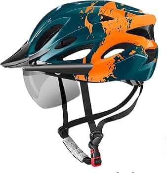 FASTPED Helmet with LED Safety Rear Light Detachable Magnetic Cycling Helmet (Orange) - Image 1