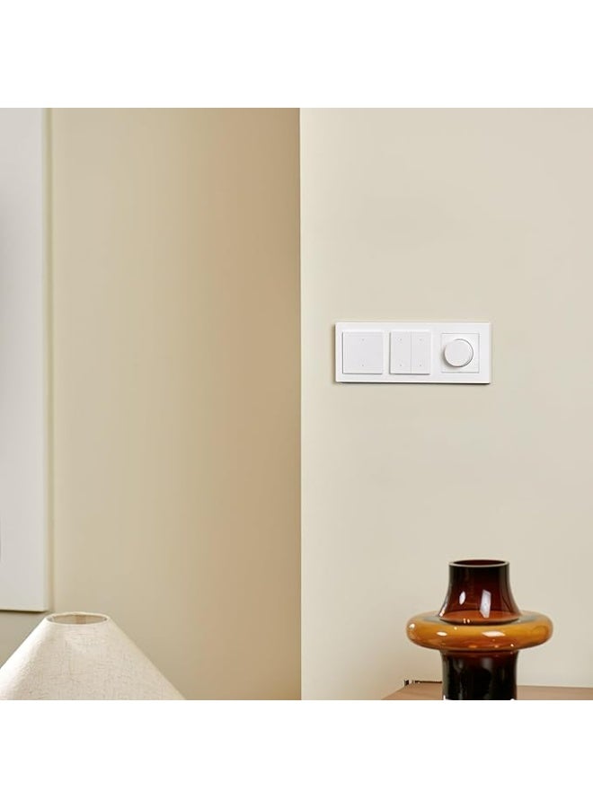 أكارا مفتاح التعتيم Aqara H2 EU، بروتوكول Thread/Zigbee، مفتاح محايد 2 في 1، مفتاح واحد، 200 واط، لمصابيح LED/CFL/المتوهجة/الهالوجين/ELV القابلة للتعتيم، يدعم Apple وGoogle وMatter، أبيض - Image 2