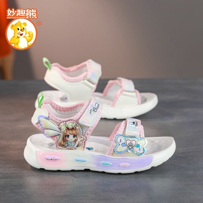 Girls' Sandals Princess 2025 Summer Style Children'S Sports Beach Shoes For Older Girls Summer Slippers For Young Children - Image 4