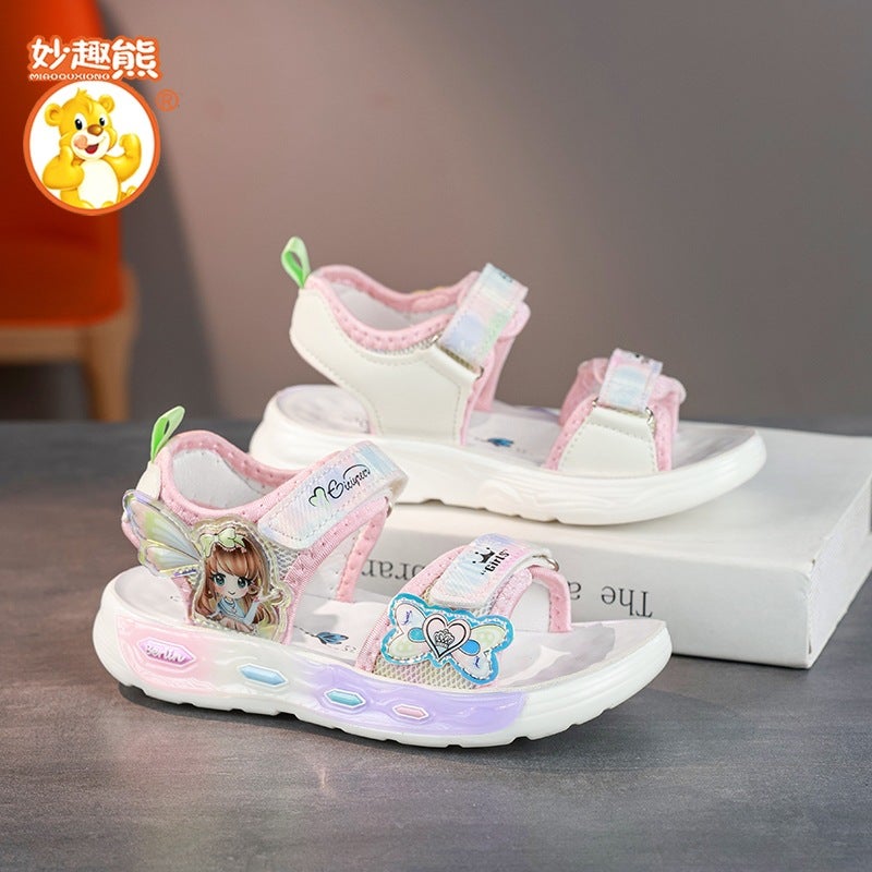Girls' Sandals Princess 2025 Summer Style Children'S Sports Beach Shoes For Older Girls Summer Slippers For Young Children - Image 5