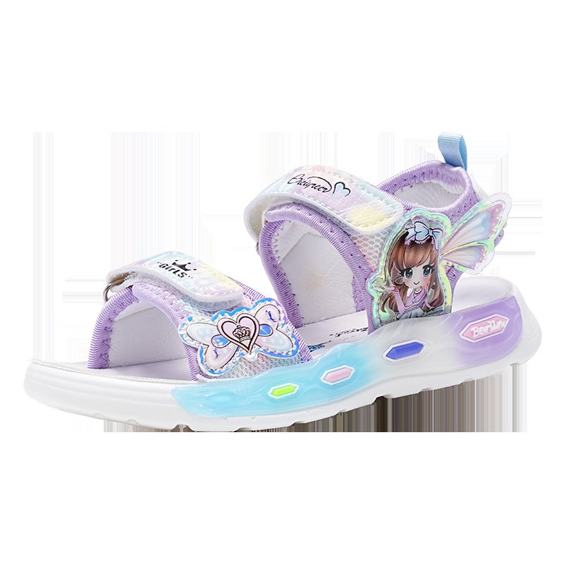 Girls' Sandals Princess 2025 Summer Style Children'S Sports Beach Shoes For Older Girls Summer Slippers For Young Children - Image 1