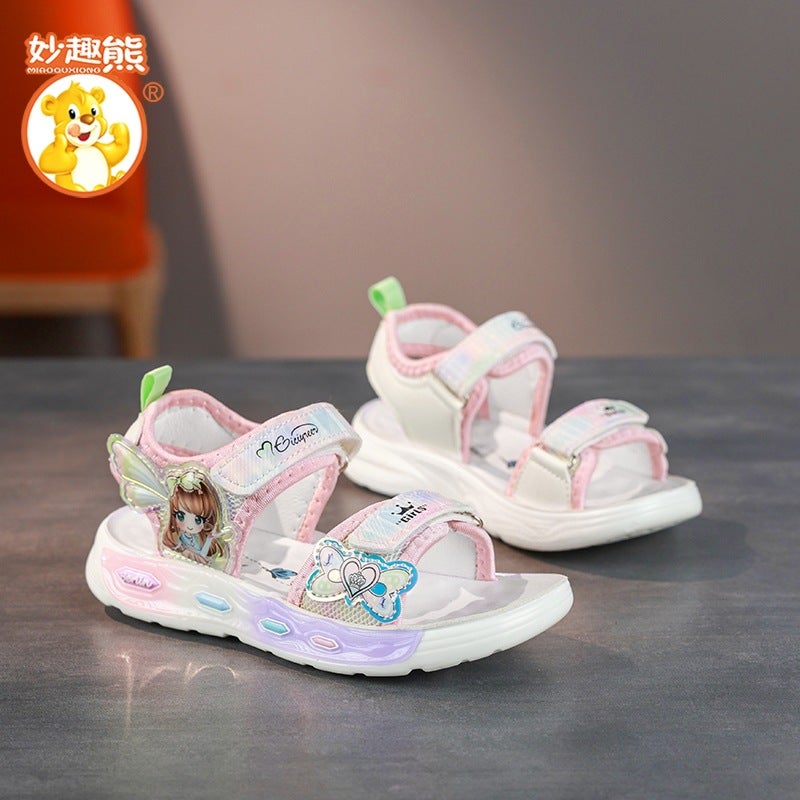 Girls' Sandals Princess 2025 Summer Style Children'S Sports Beach Shoes For Older Girls Summer Slippers For Young Children - Image 3