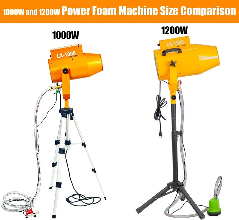 LANGXUN LANGXUN 1000W Summer Foam Party Machine Kids Water Play Foam Blaster with Super Soaker Nozzles  Outdoor Pool Party Foam Cannon for Backyard Splash Pad Summer Camp - Image 4