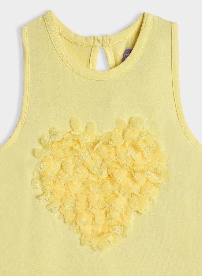 Mi Arcus Yellow Sleeveless T Shirt Tank Top for Baby Girls Kids 3-4 Years - Image 5