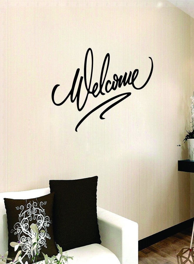 Decals Creation™ Wall Sticker Welcome Sign (Size 48X30 CM) PVC Vinyl - Image 1