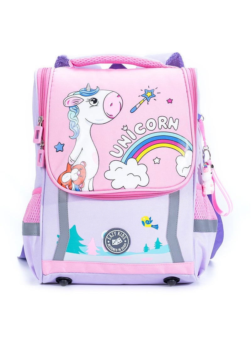 Eazy Kids School Bag Unicorn - Purple + Pink  - Image 1