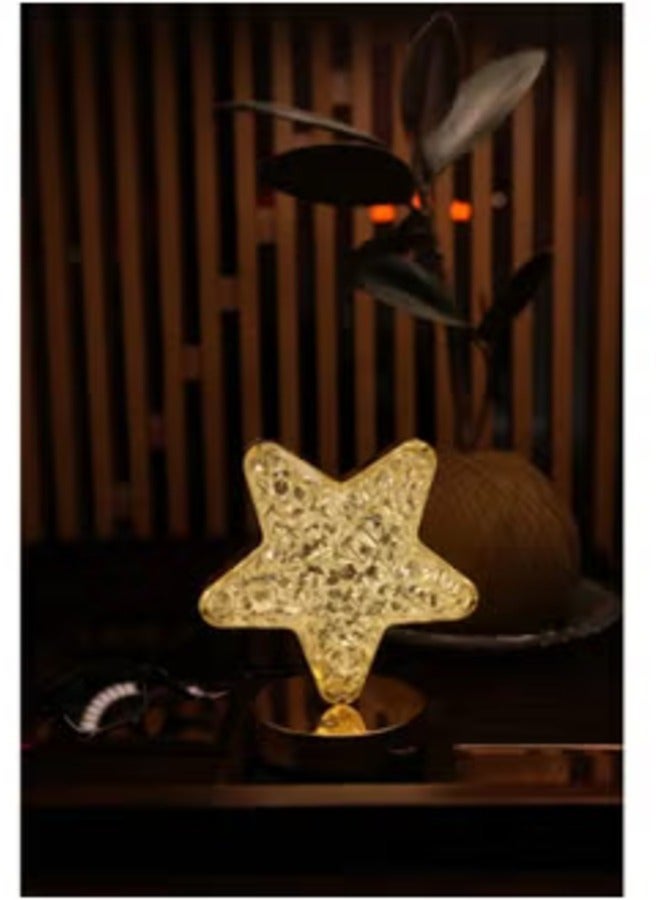 إلترازون Star Lamp Cute Night Light for Kids – Acrylic Crystal Desktop Lamp, Cordless Rechargeable, Stepless Dimmable Touch Control - Image 2