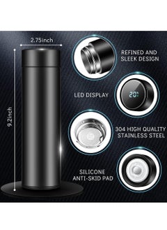 ProOne ProOne PBS01 0.5 L Water Bottle, Stainless Steel Vacuum Flask with Digital Temperature Display,Leak Proof Travel Mug Car Portable Travel Tea Coffee Vacuum Thermoses Cup for School, Office  - Image 3