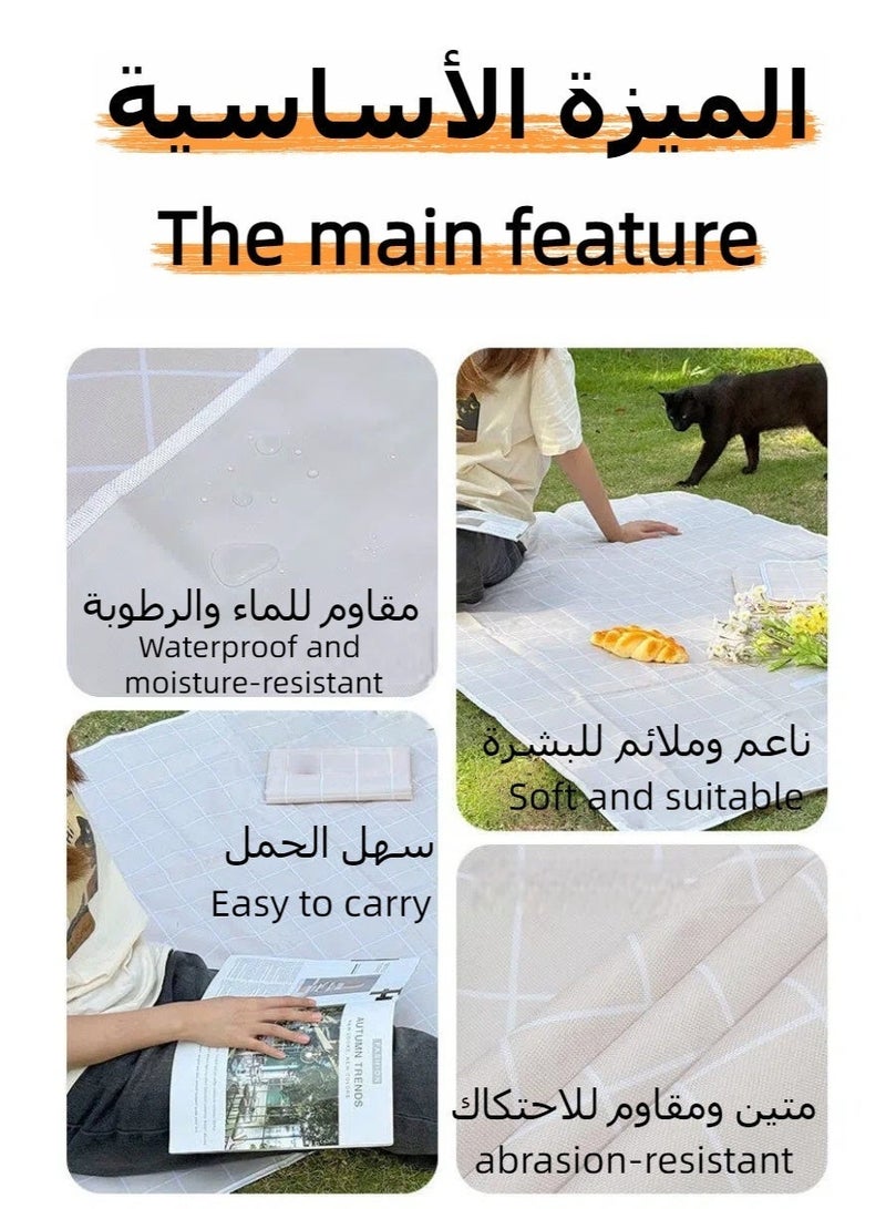 Waterproof Portable Outdoor Picnic Mat, Foldable Picnic Blanket, Waterproof Picnic Blanket, Portable Beach Mat For Outdoor Camping Family Outdoor Park Garden - Image 5