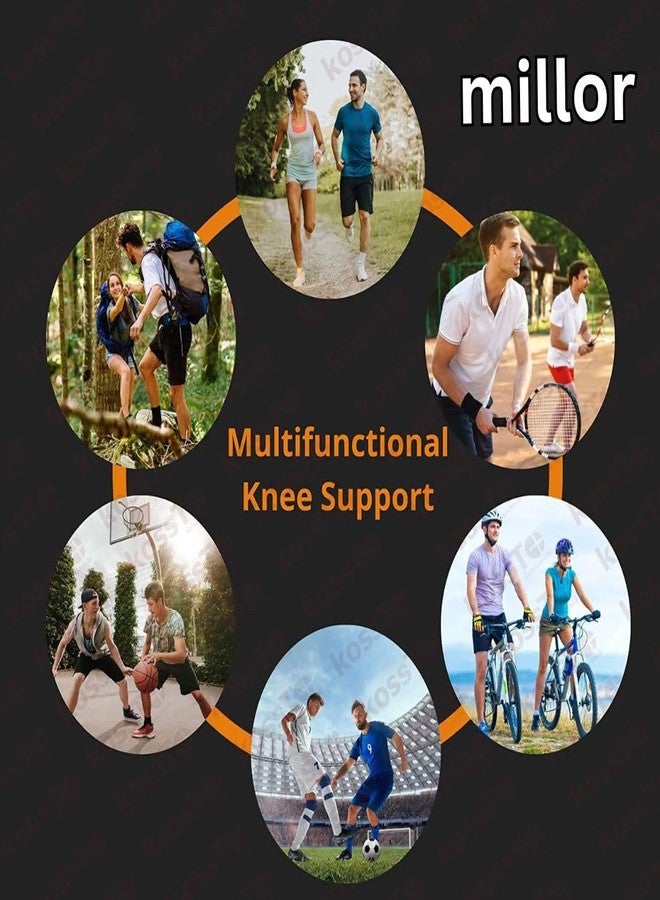 MILLOR Open Patella Hinged Knee Immobilizer Brace for Joint Pain Relief - Adjustable Knee Cap Support for Men and Women, Universal Size, Ideal for Injury Recovery and Comfort, Universal, Single - Image 2