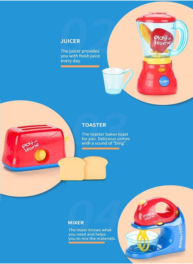 Arabest - Kitchen Appliance Toys with Mixer Blender Coffee Maker and Toaster - Image 1