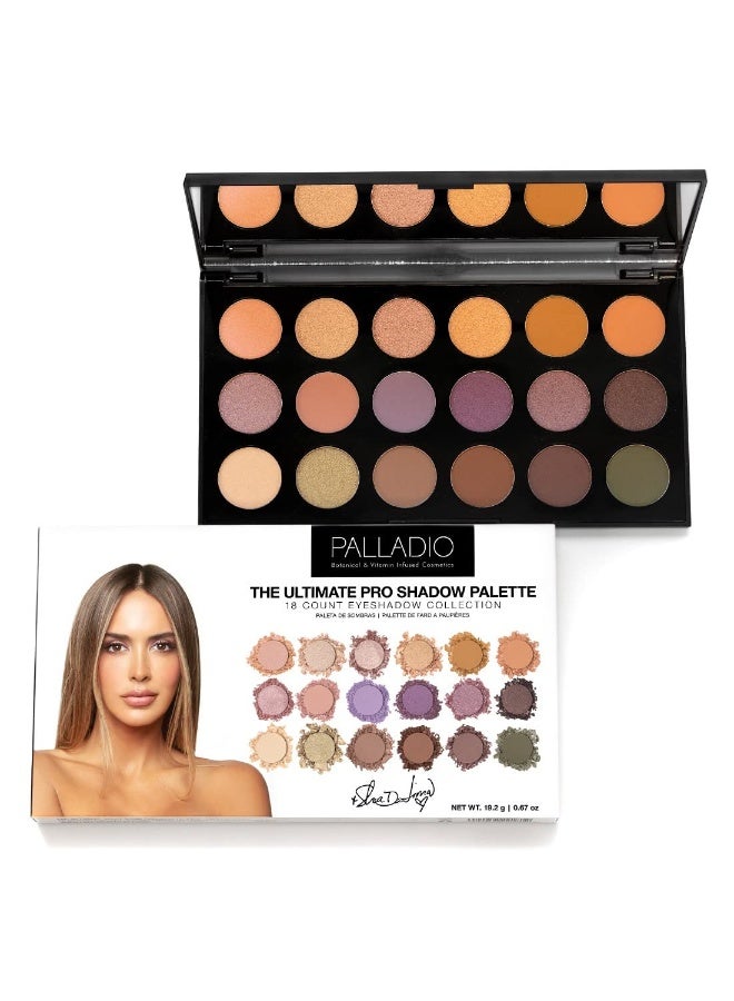 بالاديو لوحة ظلال العيون ألتيميت برو مع مرآة، 18 لوناً عالي التصبغ بلمسات مطفية ولامعة ومعدنية وساتان (شانون دي ليما) - Image 2