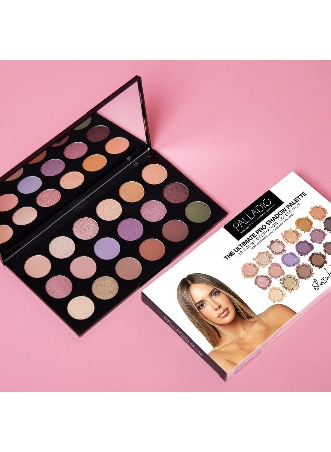 بالاديو لوحة ظلال العيون ألتيميت برو مع مرآة، 18 لوناً عالي التصبغ بلمسات مطفية ولامعة ومعدنية وساتان (شانون دي ليما) - Image 5