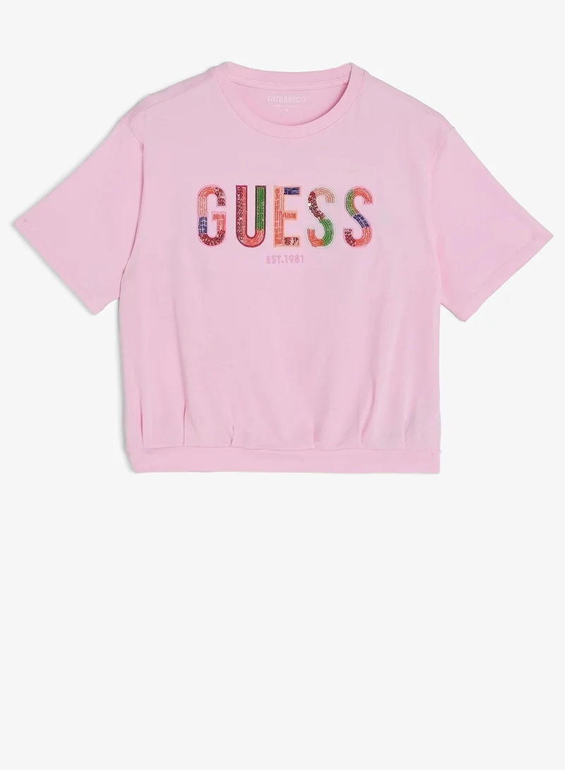 GUESS Youth Graphic Crew Neck T-Shirt