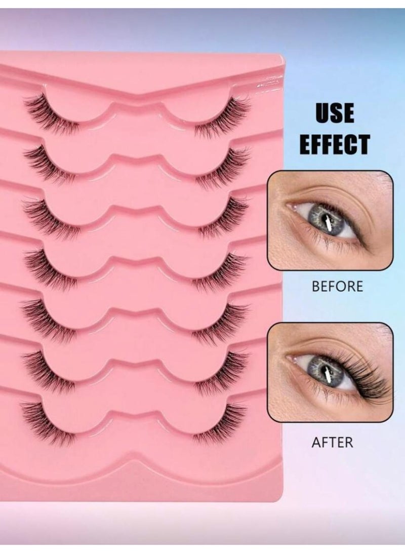 Shein Pairs of natural transparent false eyelashes for half the eye - Image 5