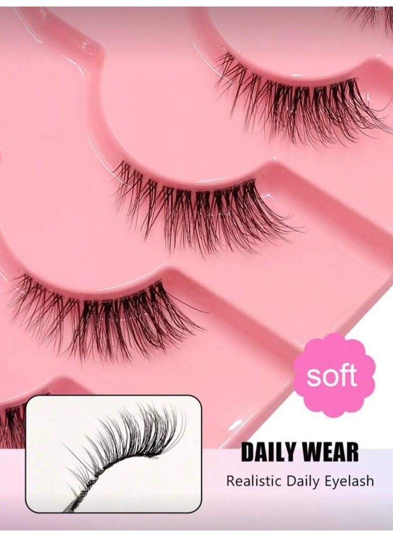 Shein Pairs of natural transparent false eyelashes for half the eye - Image 3