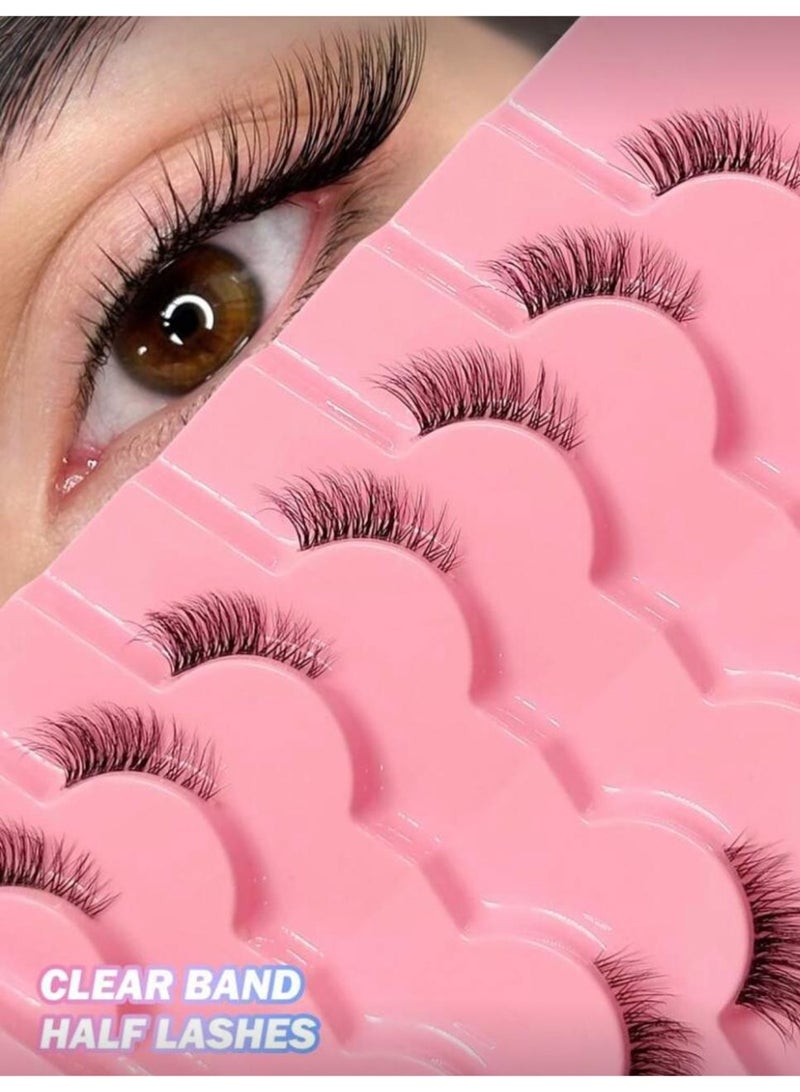 Shein Pairs of natural transparent false eyelashes for half the eye - Image 1
