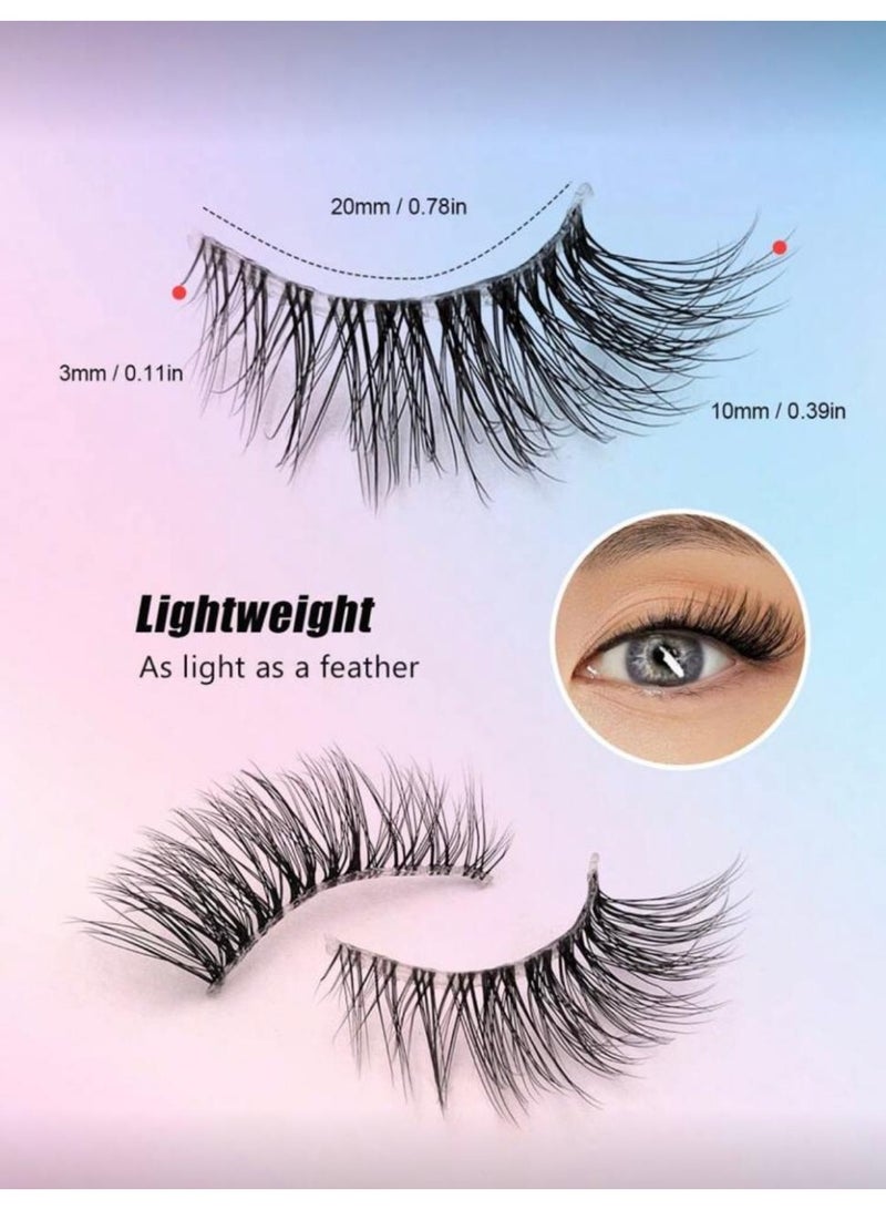 Shein Pairs of natural transparent false eyelashes for half the eye - Image 4
