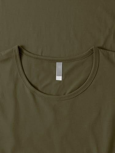 Hat and Beyond Mens Hipster Curve Hem Droptail Tee Premium Longline T Shirts (X-Large, 1hc01_Military Green) - Image 4