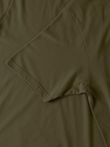 Hat and Beyond Mens Hipster Curve Hem Droptail Tee Premium Longline T Shirts (X-Large, 1hc01_Military Green) - Image 5