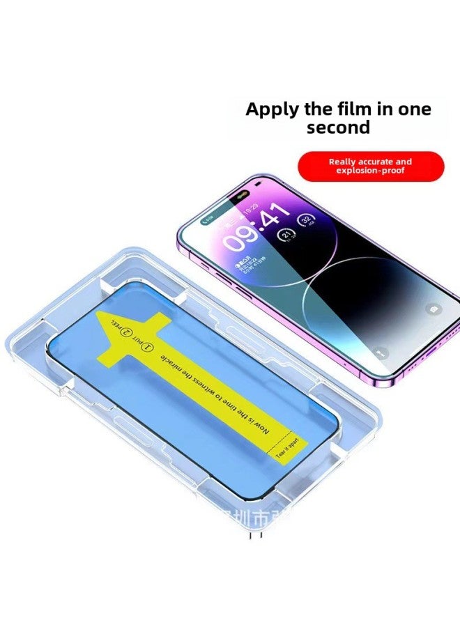 Apple 16Pro Toughened Film Dust-free Warehouse Seconds Sticker Box For Iphone15 Mobile Phone 13promax Anti-peep Film 12-Color:Hd Second Sticker [with Carton Packaging]-Size:iPhoneX/XS/11PRO