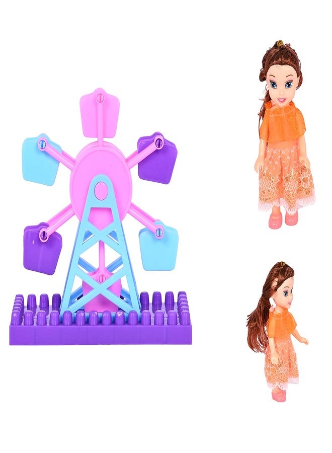 DISILA TRADERS Delightful Jhula Doll (Small Ferris Wheel Toy) for Girls| Doll with Movable Limbs with Swings (Random Colors and Design) - Image 3