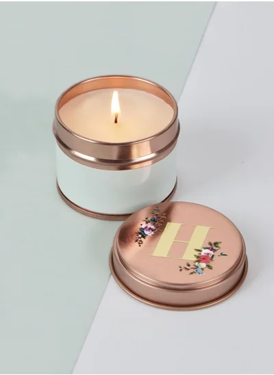 Flamingo Candles H Initial Vanilla & Ylang Ylang Candle