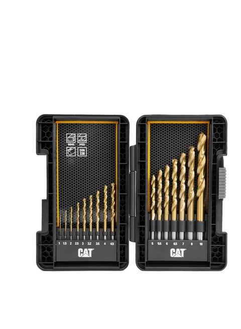 CAT DA02901 Titanium Coated HSS Drill Bits 16pcs CAT DA02901 Titanium Coated HSS Drill Bits 16pcs