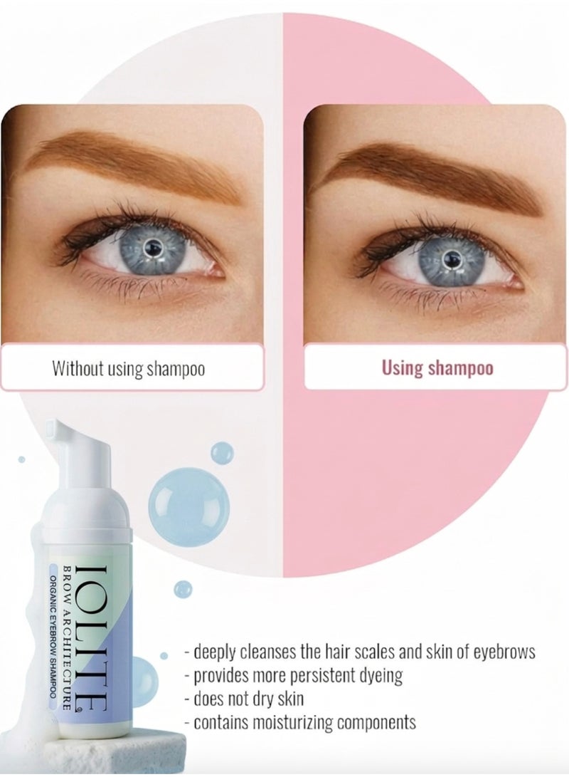 IOLITE Bubble Eyebrow Shampoo Brow Shampoo | Organic Eyebrow Extension Shampoo - ILBS - Image 3