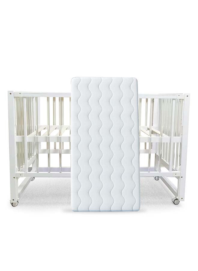 TEKNUM Prism 4in1 Acrylic Convertible Crib w/ mattress - White - Image 2