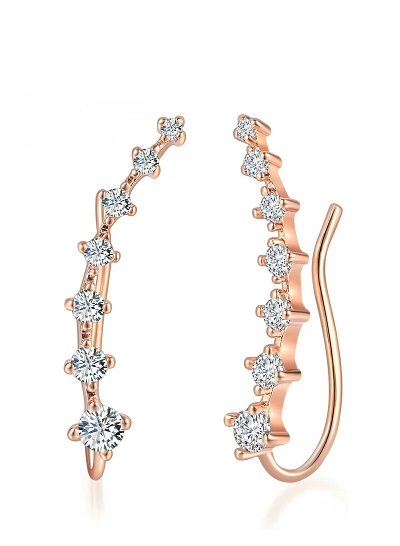 زوج من الأقراط الدائرية على الطراز الفرنسي مصنوعة من سبيكة عصرية، بتصميم أنيق وبسيط - Image 1