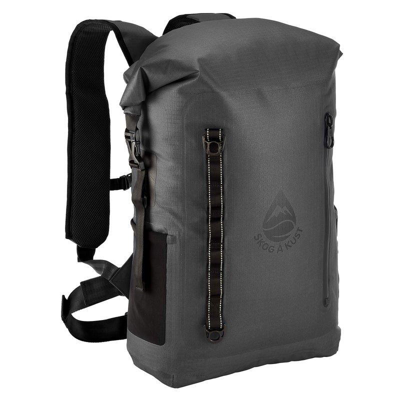 Skog Kust BackSk Pro Waterproof Floating Backpack with Exterior Airtight Zippered Pocket Grey 35L