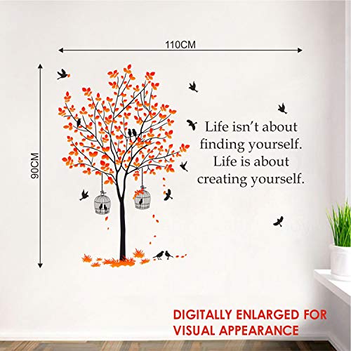 StickMe 'Tree - Leaf - Birds - Nature - Quotes Wall Sticker'- Self Adhesive Peel & Stick Vinyl Stickers Set for Home & Living Room (2) - Image 3