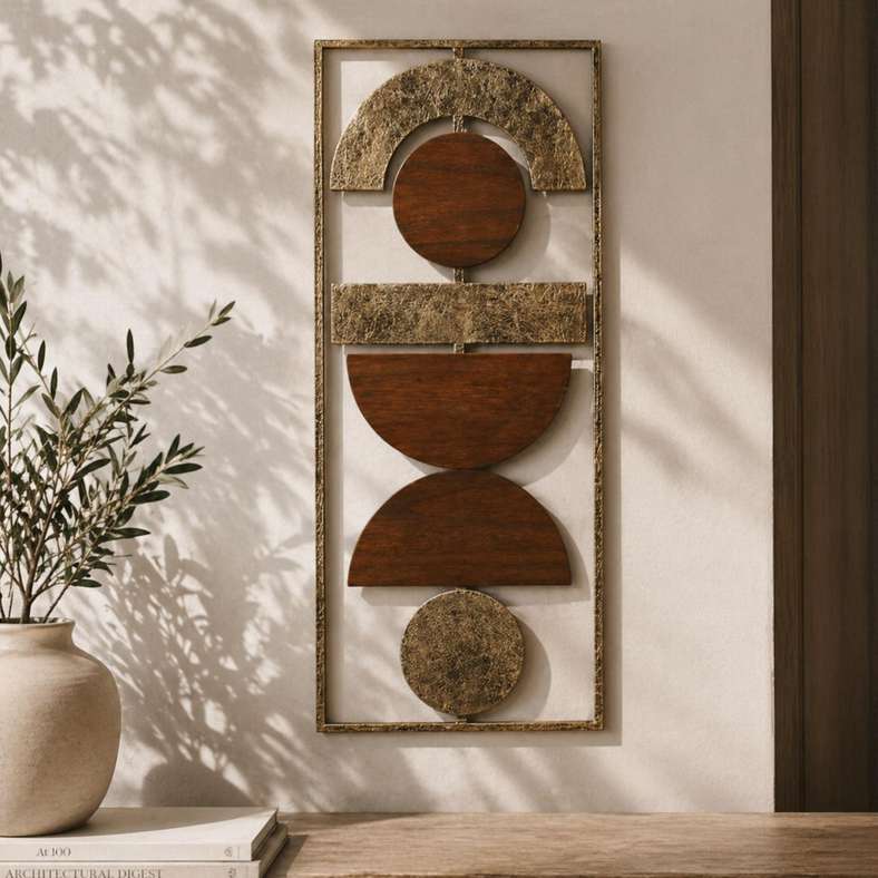 Pan Home Arukai Metal Wall Decor 38x90cm - Brown - 191FHB9900430 - Image 1