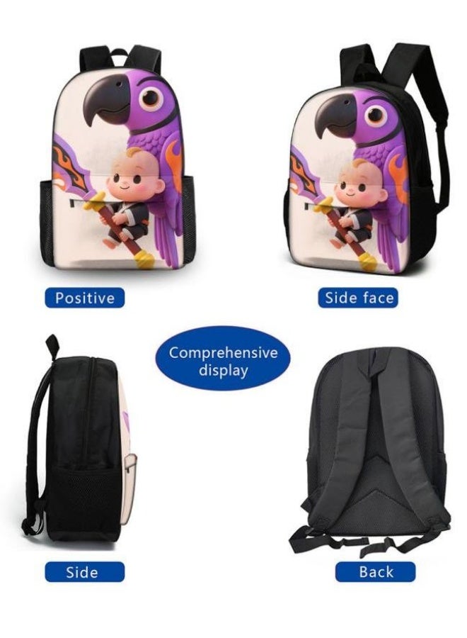 Bright Li Fire Fashion is unlimited! Cartoon bag three-piece set, suitable for a variety of scenes for students and teenagers (available for students, children, friends on outings, mountain climbing, schooling, etc.) - 86  - Image 3