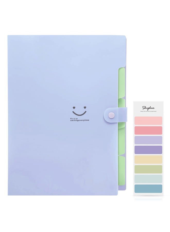 Skydue Letter A4 Paper Expanding File Folder Pockets Accordion Document Organizer (Purple) - Image 1