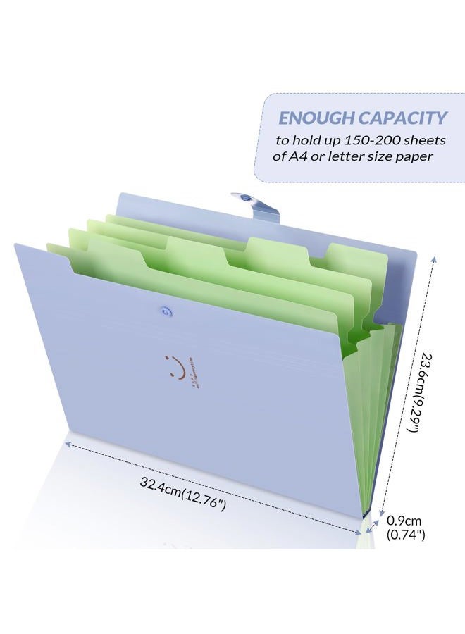 Skydue Letter A4 Paper Expanding File Folder Pockets Accordion Document Organizer (Purple) - Image 3