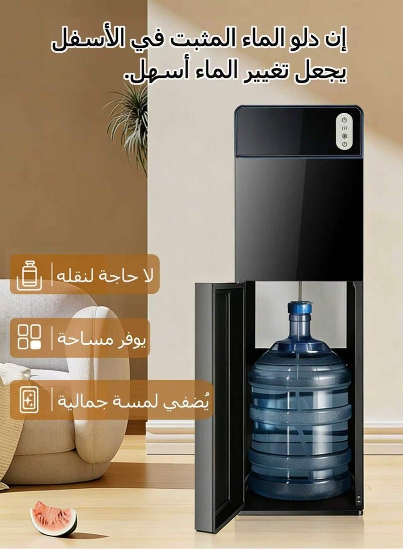 ويمارت موزع مياه، تبريد بضاغط، موزع مياه ساخن وبارد ذو تحميل سفلي مع خزان من الفولاذ المقاوم للصدأ، أسود اللون - Image 2