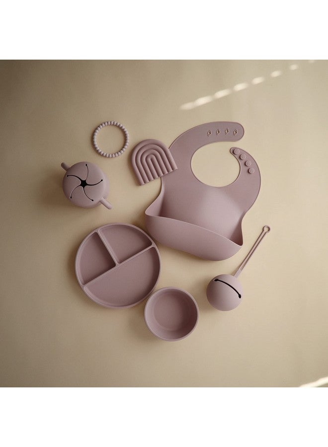 موشي وعاء شفط سيليكون موشي | تصميم مانع للانزلاق خالٍ من مادة BPA (أرجواني فاتح) - Image 2