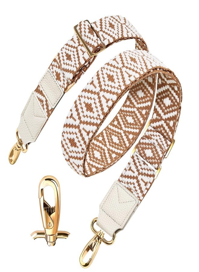 ZINZ 67-inch Non-Slip Replacement Shoulder Strap for Messenger, Tote, and Crossbody Canvas Bags - Rhombic Brownish - Image 1