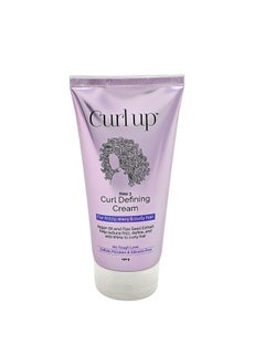 Curl Up Curl Defining Cream - All In One Leave In Conditioner Moisturizes, Enhances Natural Curl Definition & Provides Medium Hold To Dry Frizzy, Wavy & Curly Hair 150G  - Image 1