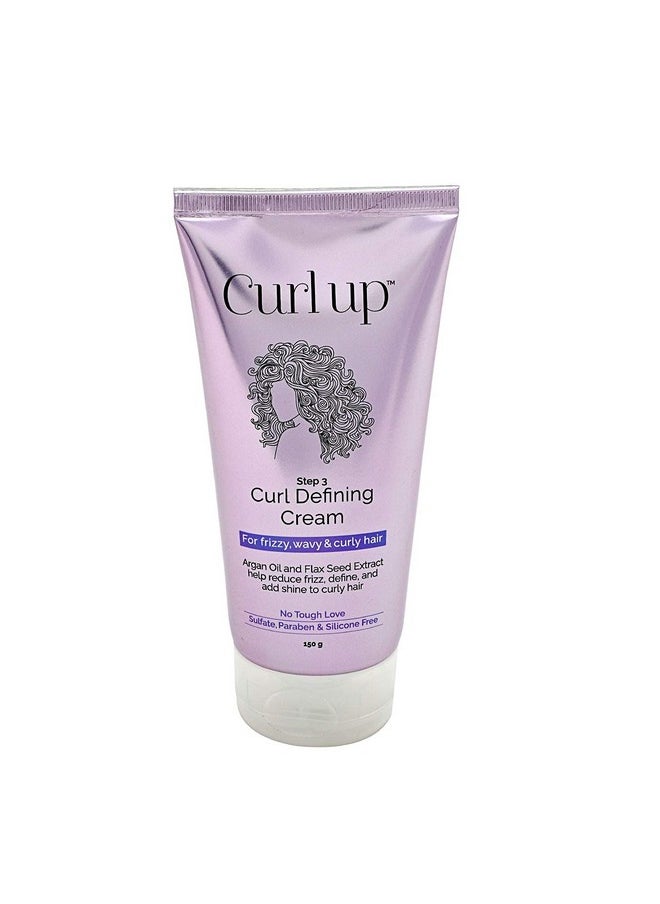 Curl Up - Curl Defining Cream - All In One Leave In Conditioner Moisturizes, Enhances Natural Curl Definition & Provides Medium Hold To Dry Frizzy, Wavy & Curly Hair 150G - Image 1