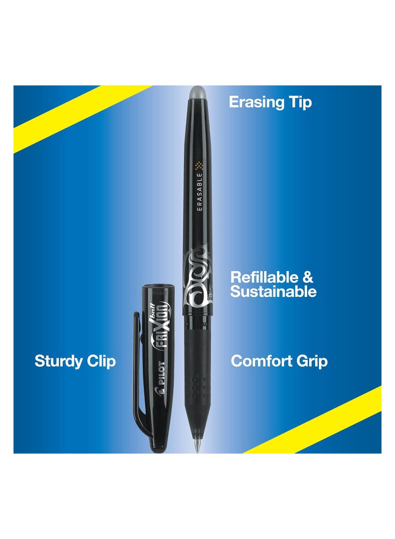 Pilot Frixion Ball 0.7Mm Erasable Gel Pens, Fine Point, Black Ink, Pack Of 6 - Image 3