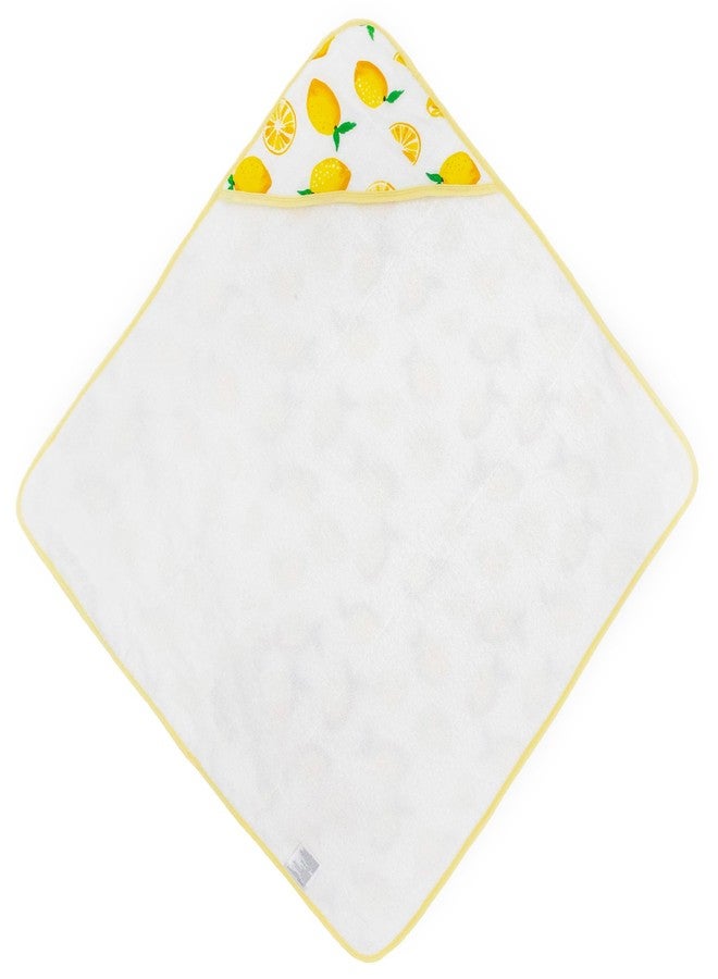 Little Unicorn Premium Infant Hooded Bath Towel| Soft & Absorbent Cotton & Terry Fabric for Newborns (Lemon) - Image 3