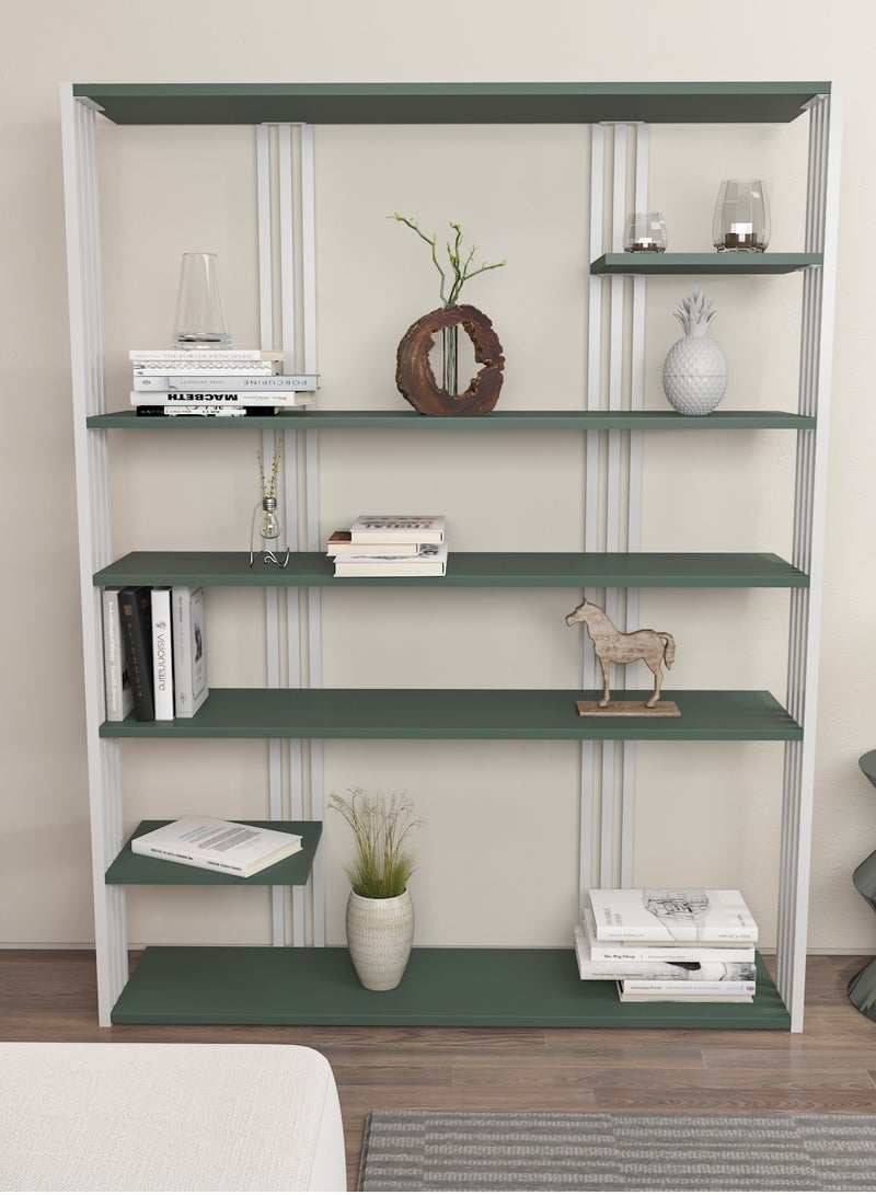 Decorotika Jeni 160 cm tall Manufactured Wood Bookcase | Bookshelf, Storage Rack - Image 1